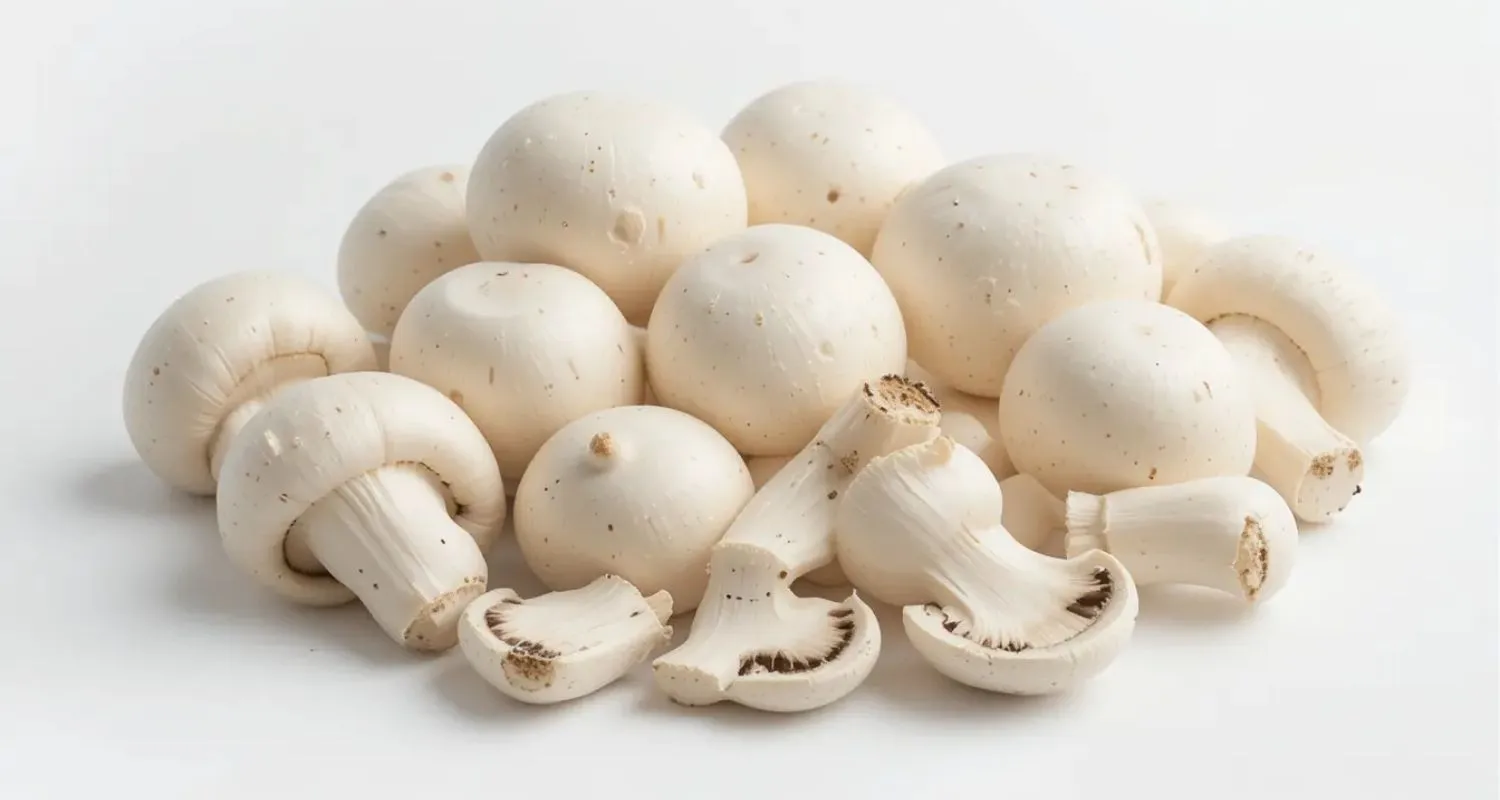 Fresh Button Mushrooms Ready for Cooking