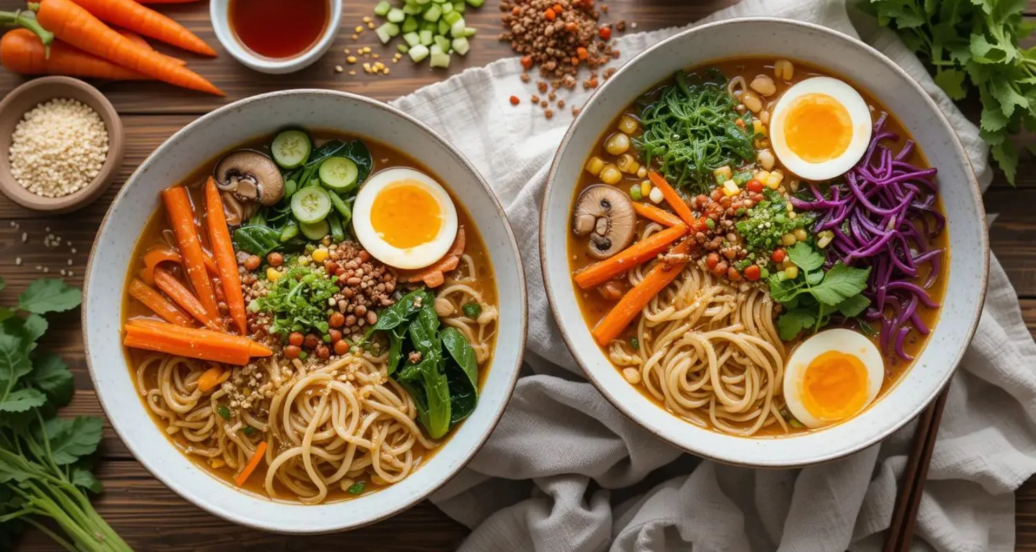 Delicious Homemade Ramen Bowl with Toppings