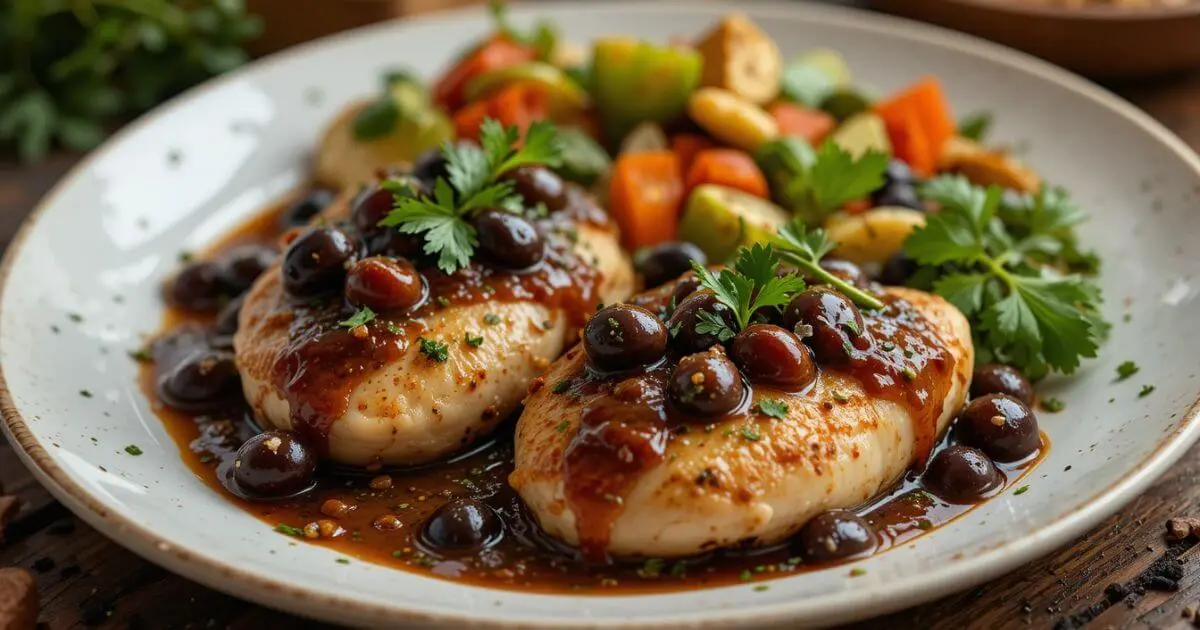 Delicious Kalamata Olives Chicken with Mediterranean Flavors