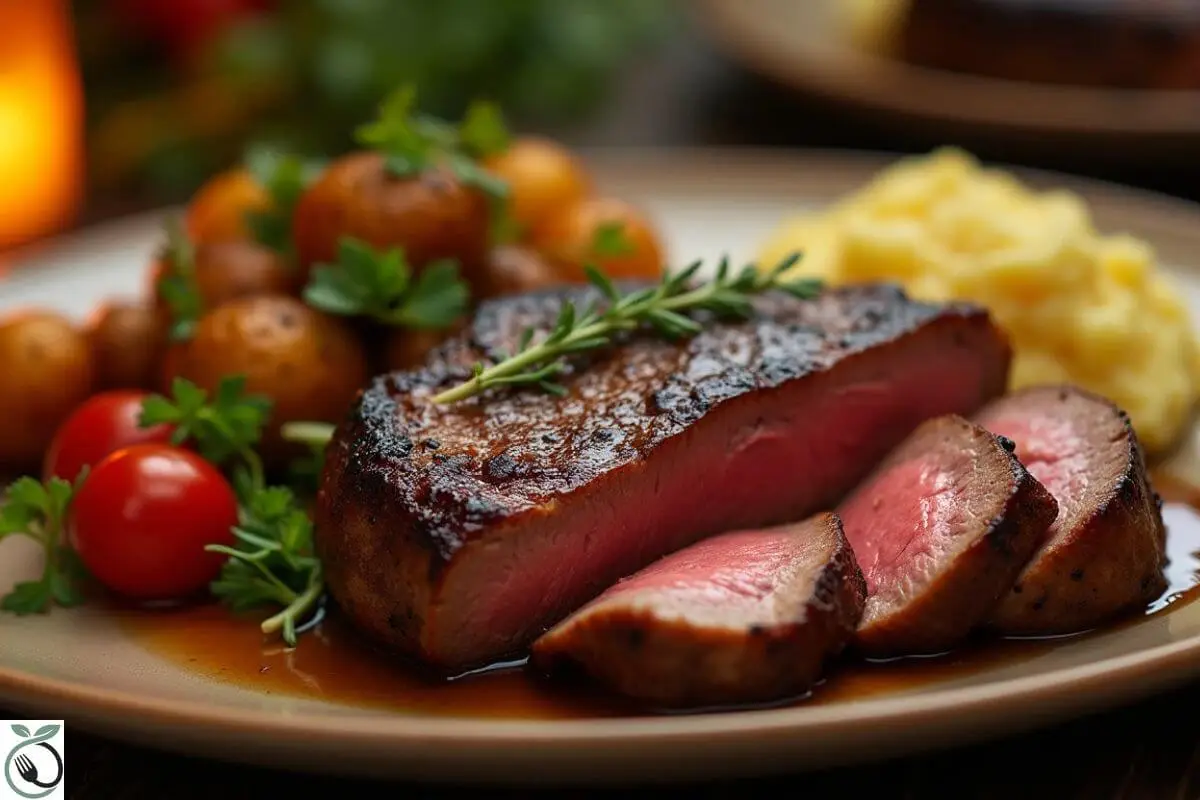 Perfectly Cooked Bistro Filet with Roasted Vegetables