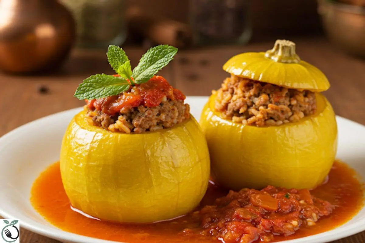 Stuffed Cousa Squash Ready to Serve