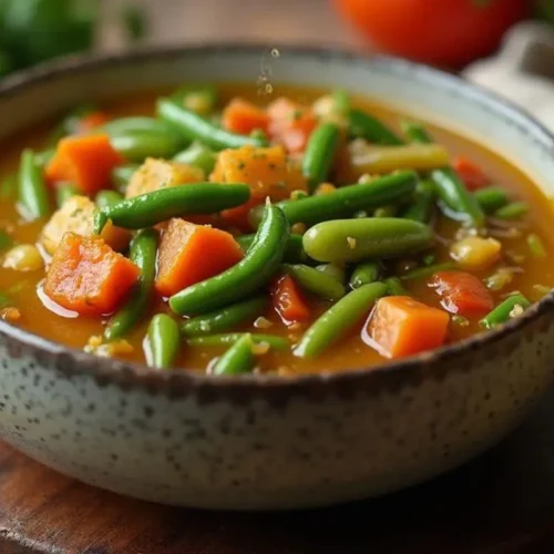 Hearty Dilly Bean Stew with Vegetables and Fresh Herbs