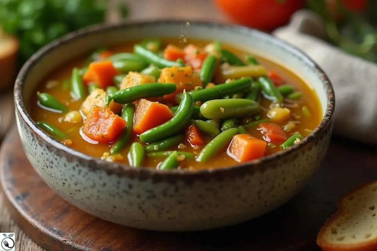 Hearty Dilly Bean Stew with Vegetables and Fresh Herbs